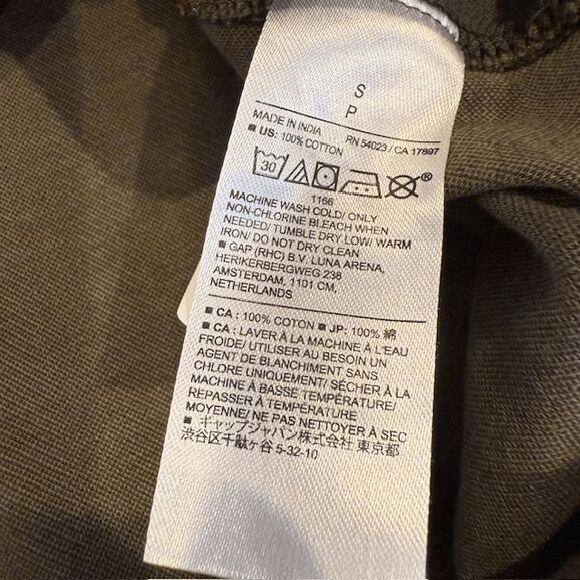 Banana Republic Luxe Touch Polo Shirt Olive Herringbone Print Size Small - Picture 5 of 9